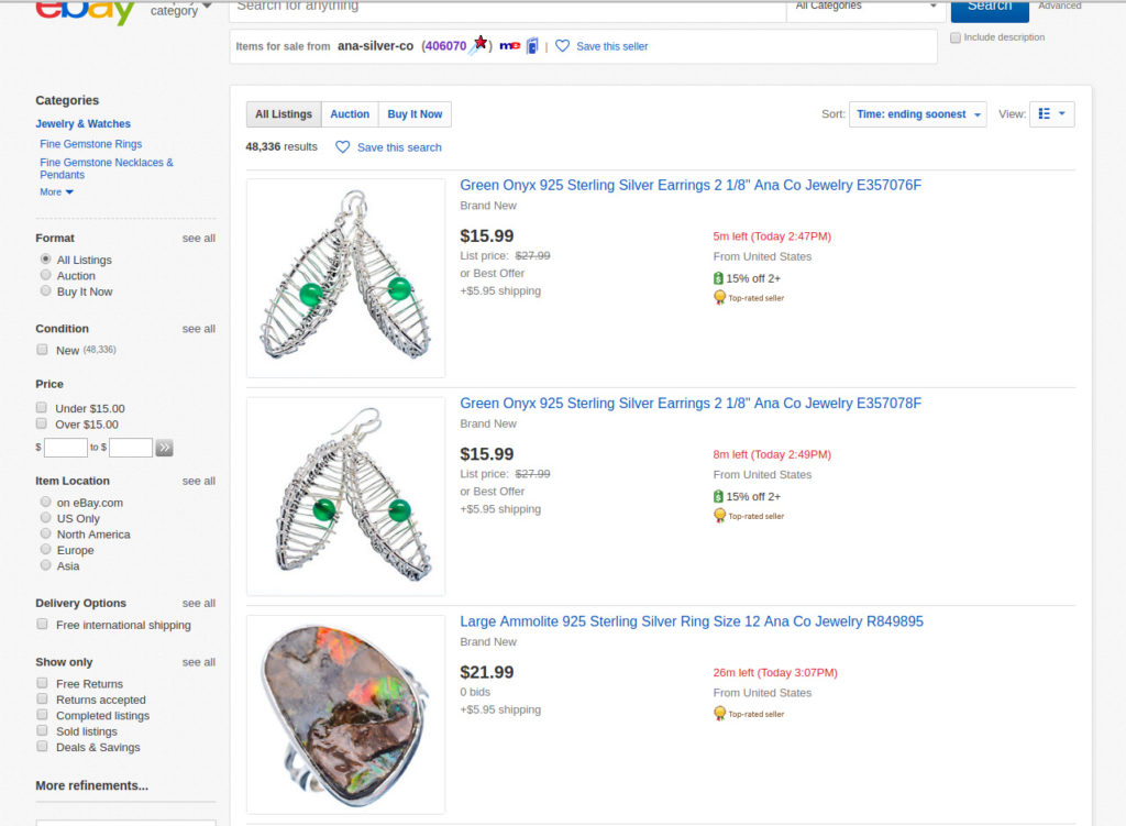 Cadmium in Jewelry, USA seller, eBay