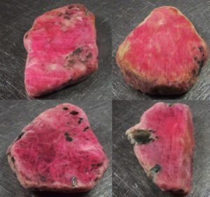 Low quality, industrial-grade corundum (the starting material)