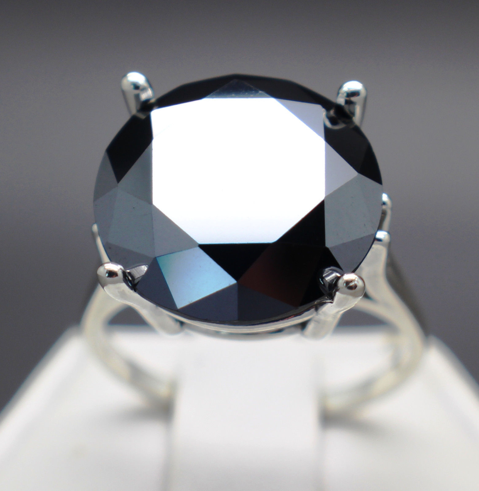 10 00cts Natural Black Diamond  Ring on eBay Diamond  