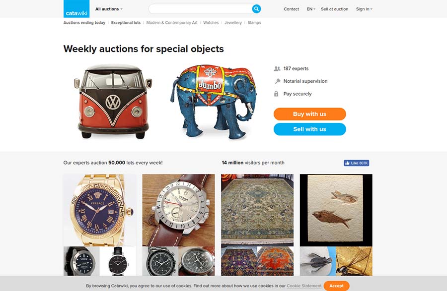 Catawiki online auction - home page