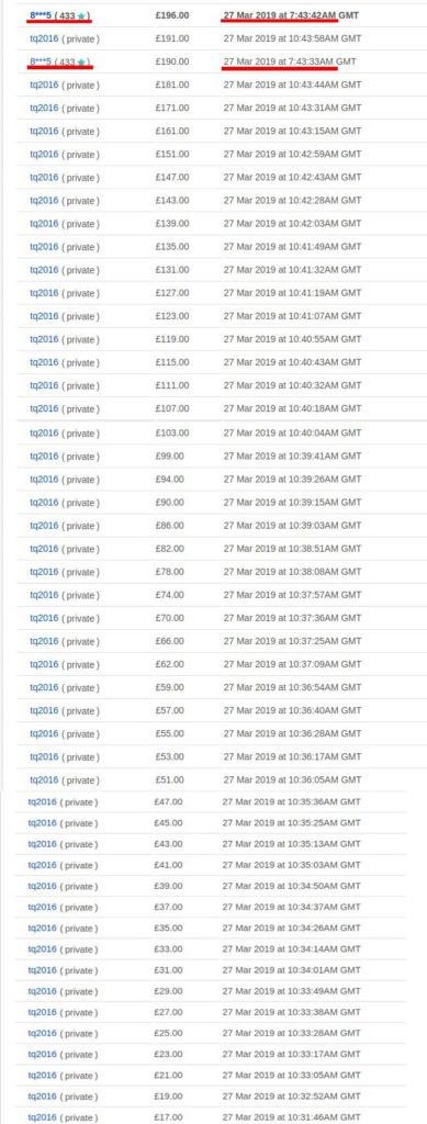 Bid chasing for fun