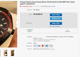 Omega Seamaster Planet Ocean Deep Black on eBay – fake or authentic?