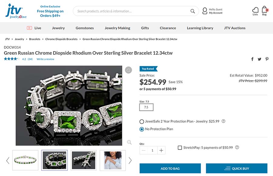 jtv clearance bracelets