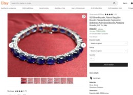 925 Sterling silver bracelet with Sapphires on Etsy. Are these sapphires natural?